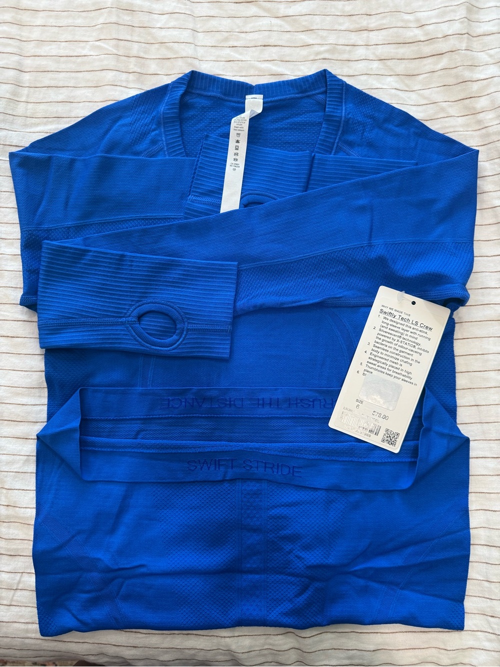 Lululemon Swiftly Tech LS Crew - Size 6